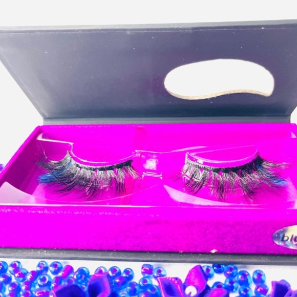 Faux Mink Blue Tip Lashes - Picture 2 of 4